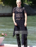 VENICE, ITALY - SEPTEMBER 05: Carolina Sala arrives at the Hotel Excelsior pier for the 80th Venice International Film Festival 2023 on September 05, 2023 in Venice, Italy. (Photo by Andreas Rentz/Getty Images)